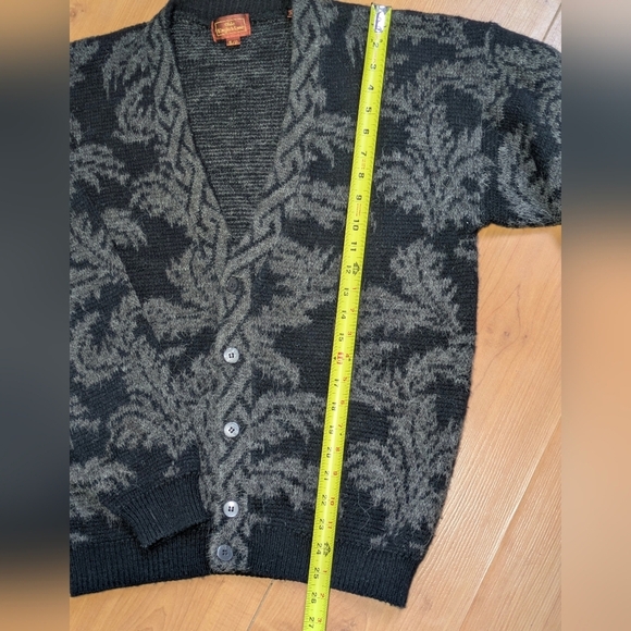 Women’s Charcoal Floral Knit Cardigan Sweater - Unbranded - Picture 9 of 14